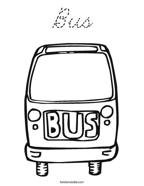 Bus Coloring Page