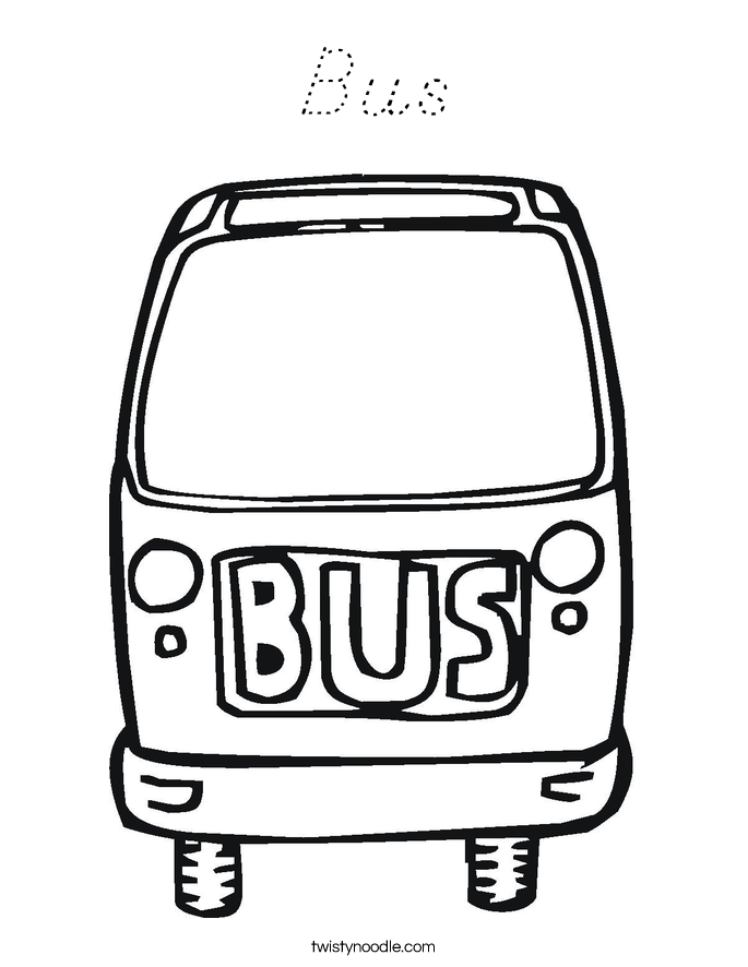 Bus Coloring Page