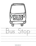 Bus Stop Worksheet