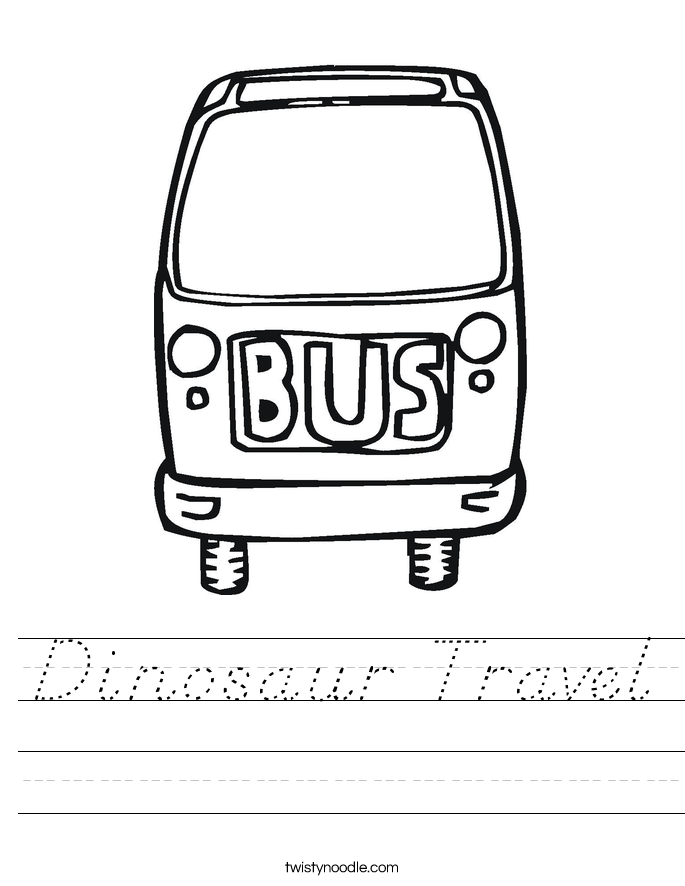 Dinosaur Travel Worksheet