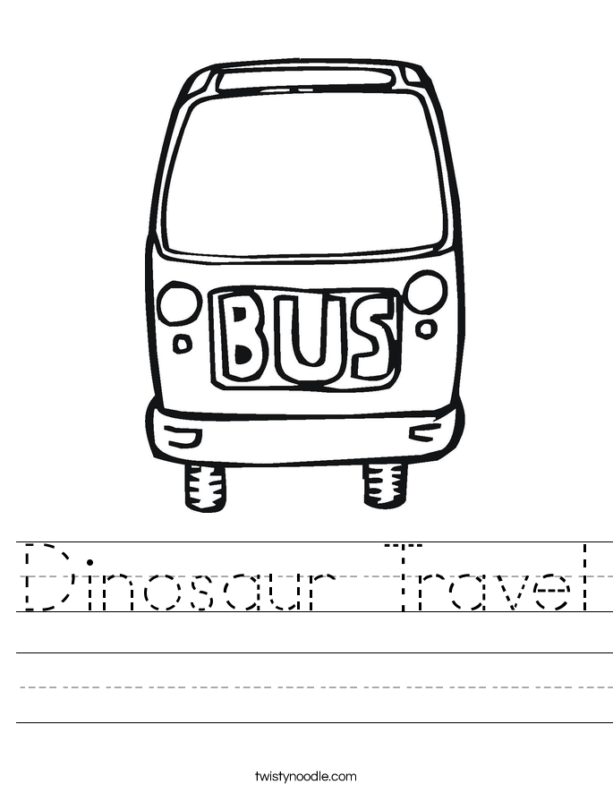 Dinosaur Travel Worksheet