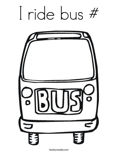 Bus Coloring Page