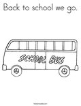 Back to school we go. Coloring Page