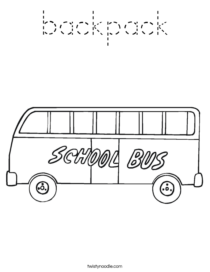 backpack Coloring Page