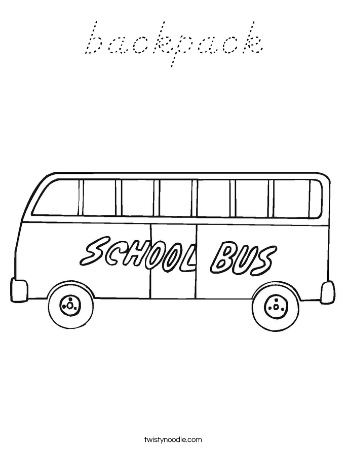 backpack Coloring Page