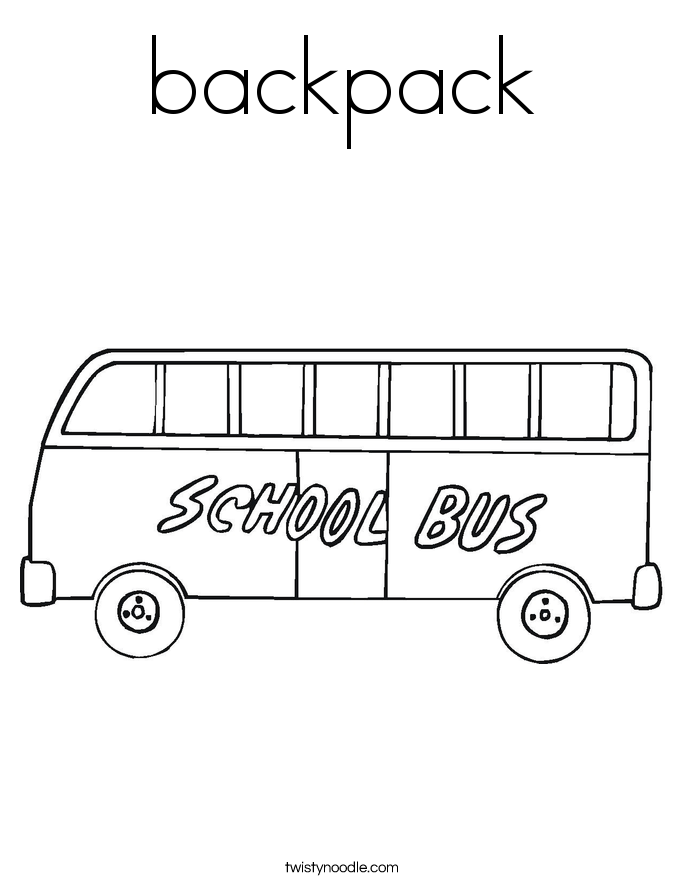 backpack Coloring Page