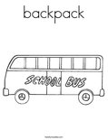 backpack Coloring Page