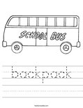 backpack Worksheet