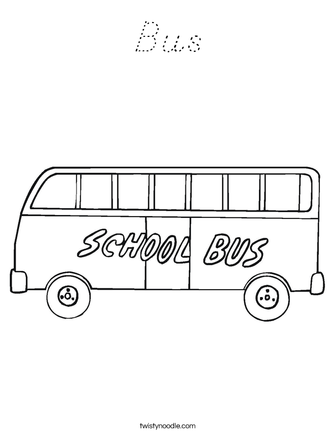 Bus Coloring Page