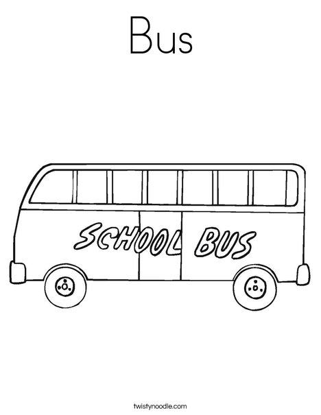 School Bus Coloring Page
