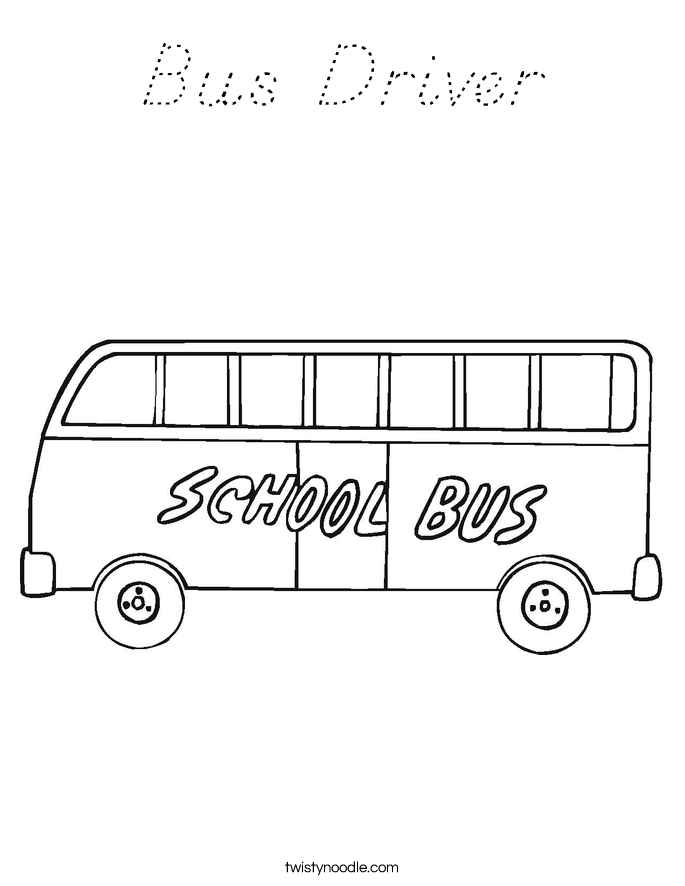 Bus Driver Coloring Page