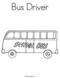 Bus DriverColoring Page