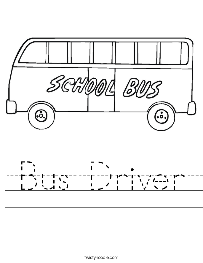 Bus Driver Worksheet
