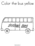 Color the bus yellow Coloring Page