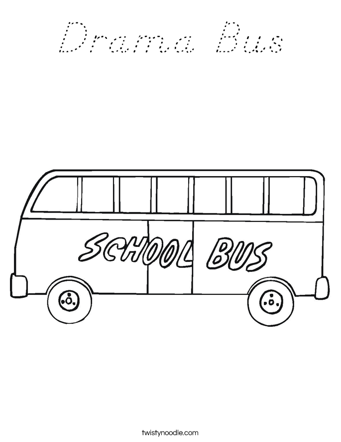 Drama Bus Coloring Page