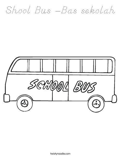 School Bus Coloring Page