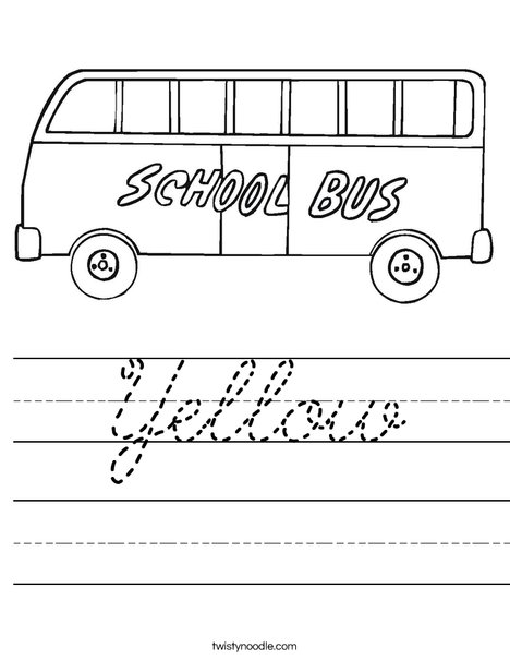 School Bus Worksheet