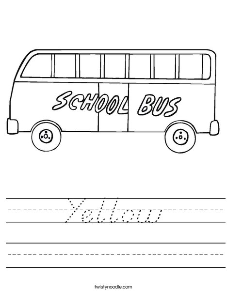 School Bus Worksheet