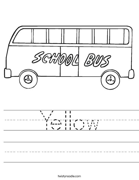 School Bus Worksheet