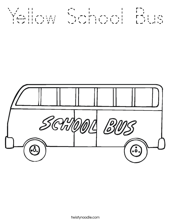Yellow School Bus Coloring Page