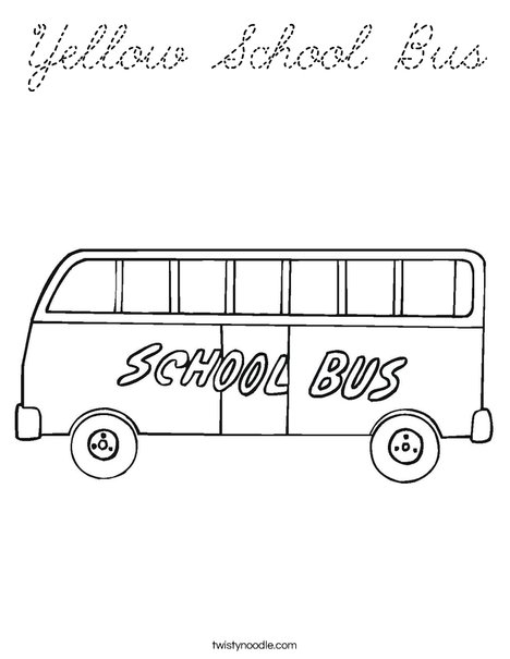 School Bus Coloring Page