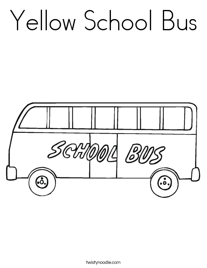 Yellow School Bus Coloring Page