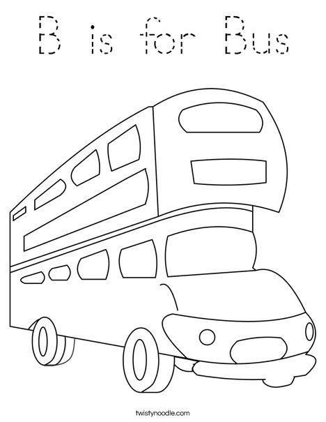 Double Decker Bus Coloring Page