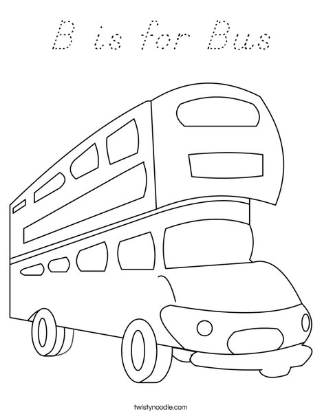 Double Decker Bus Coloring Page