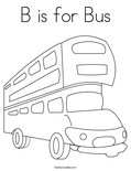 B is for Bus Coloring Page