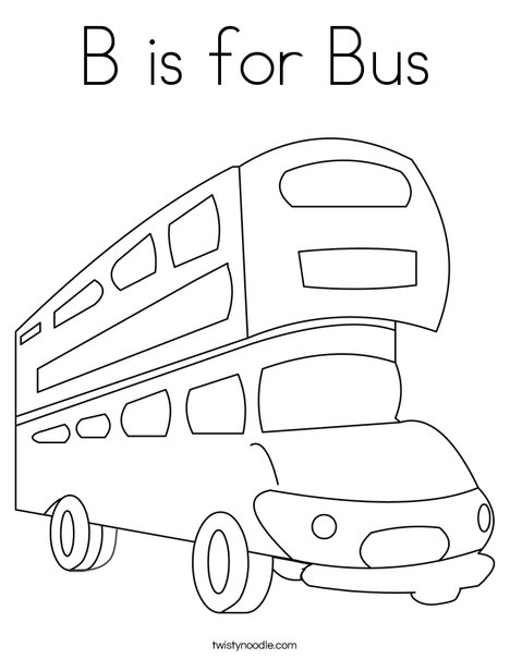 Double Decker Bus Coloring Page