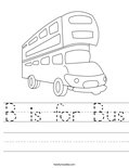 B is for Bus Worksheet