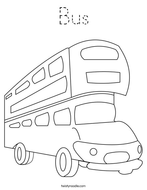 Double Decker Bus Coloring Page