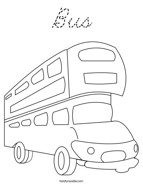 Double Decker Bus Coloring Page