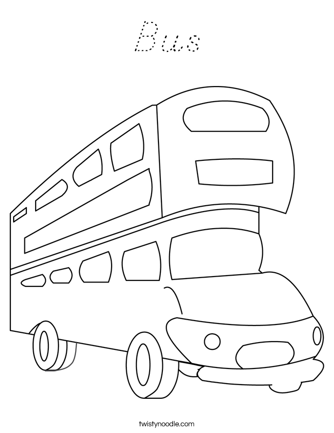 Bus Coloring Page