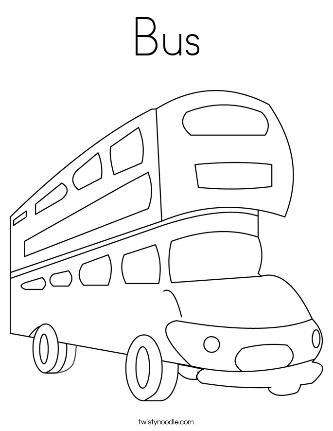 Bus Coloring Page