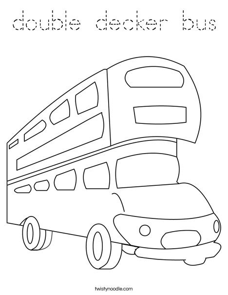 Double Decker Bus Coloring Page