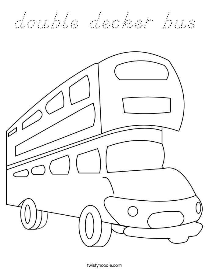 double decker bus Coloring Page