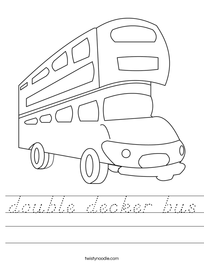 double decker bus Worksheet
