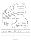 double decker bus Worksheet