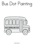 Bus Dot Painting Coloring Page