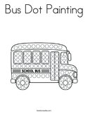 Bus Dot Painting Coloring Page