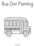 Bus Dot Painting Coloring Page