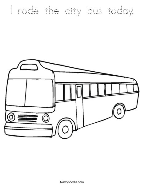 City Bus Coloring Page