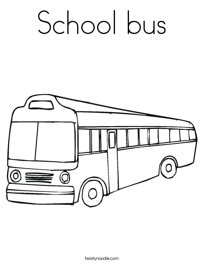 School bus Coloring Page - Twisty Noodle