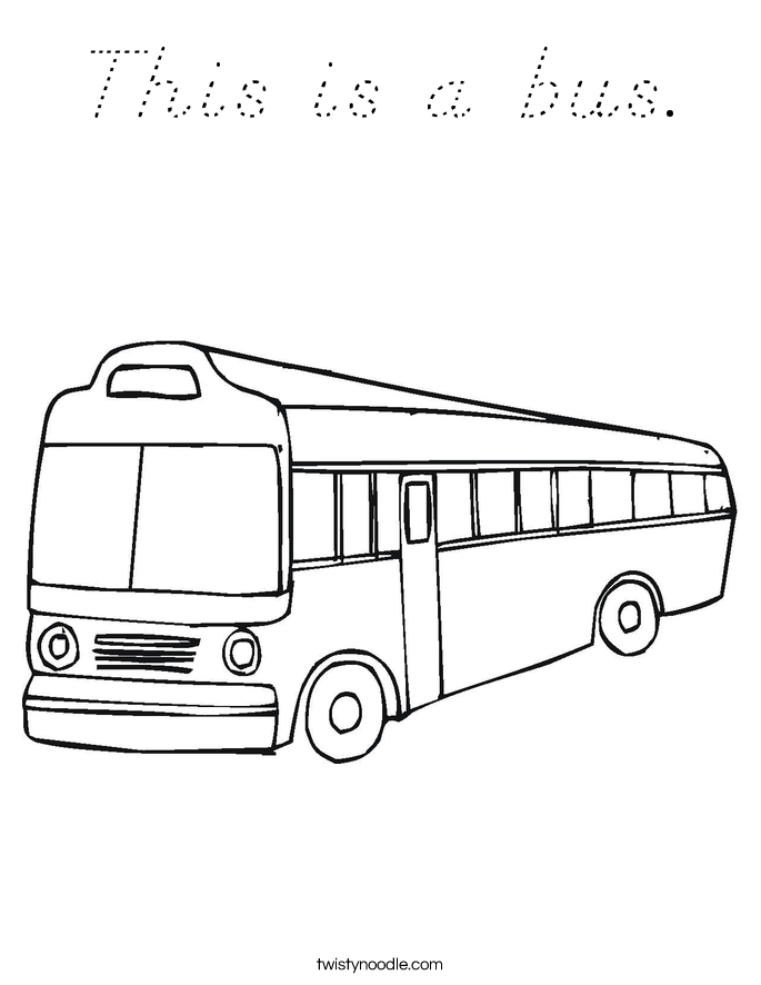 This is a bus. Coloring Page