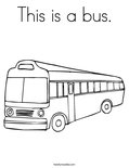 This is a bus. Coloring Page