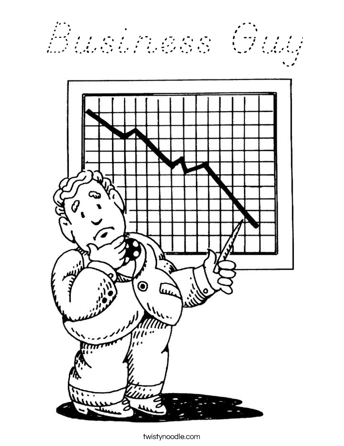 Business Guy Coloring Page