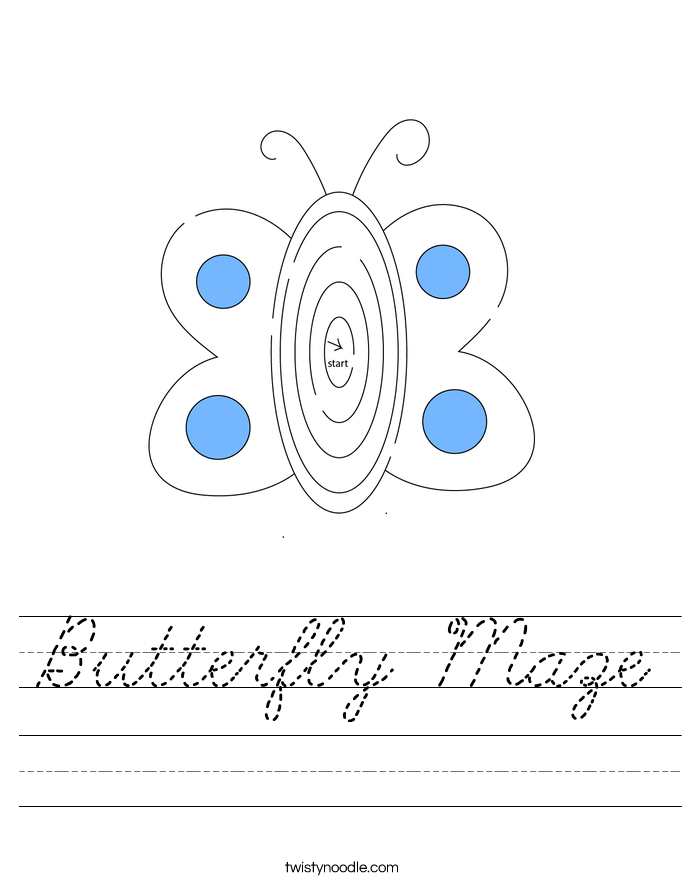 Butterfly Maze Worksheet