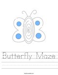 Butterfly Maze Worksheet