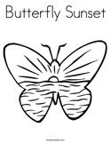 Butterfly Sunset Coloring Page